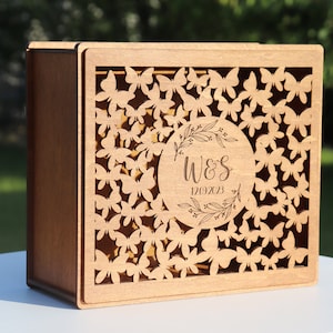 Wedding Card Box With Slot/Custom Wedding Box For Cards/Personalized Wooden Wedding Gift Card Box/Wedding Gift Box/Wedding Decoration