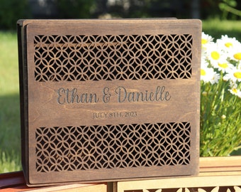 Wooden Wedding Gift Card Box/Personalized Wedding Card Box With Slot/Custom Wedding Box For Cards/Wedding Gift Box/Wedding Decoration