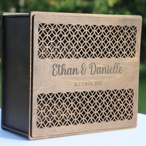 Personalized Wedding Card Box With Slot/Custom Wedding Box For Cards/Wooden Wedding Gift Card Box/Wedding Gift Box/Wedding Decoration