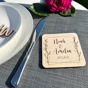 Personalized Wedding Favors-Personalized Wood Coasters Set-Rustic Wedding Favors for Guests in Bulk-Custom Wooden Coasters-Wedding Coasters