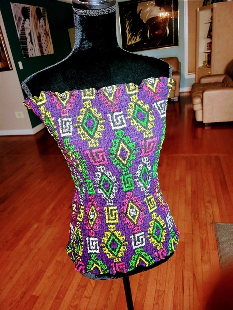 Smocked Back Bubble Hem Tube Top