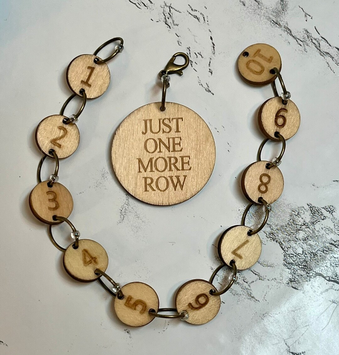 Row Counter Chain in Tin for Knitting. Fits up to US10 / UK4 / 6mm ...