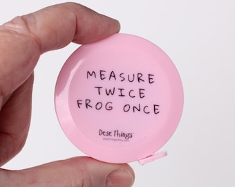 Funny Retractable Measuring Tape: Knitting Crochet Tool Gift