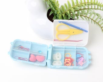 Knitting Notions Case With 8 Compartments for Stitch Markers | Knitting & Crochet Accessories Organizer