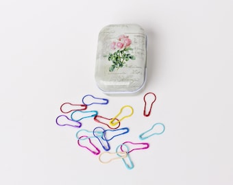 Verriegelung Glühbirne Maschenmarkierer zum Stricken Häkeln Sicherheitsnadel Kürbis Magnet Glühbirne Metall OPTIONAL Zubehör Dose Stricker Geschenk
