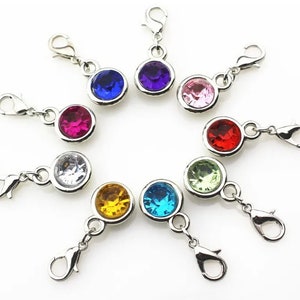 9 Crystal Stitch Markers / Progress Keepers / Progress Keeper Stitch Markers for Knit or Crochet / Gift for Knitter / Knitting or Crochet