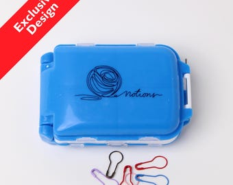 Blue Knitting Notions Case: Crochet Accessories Organizer