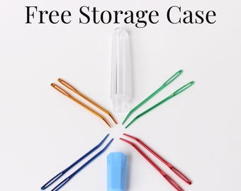 Yarn Needles & Storage Case: Crochet, Knitting, Weaving Accessories