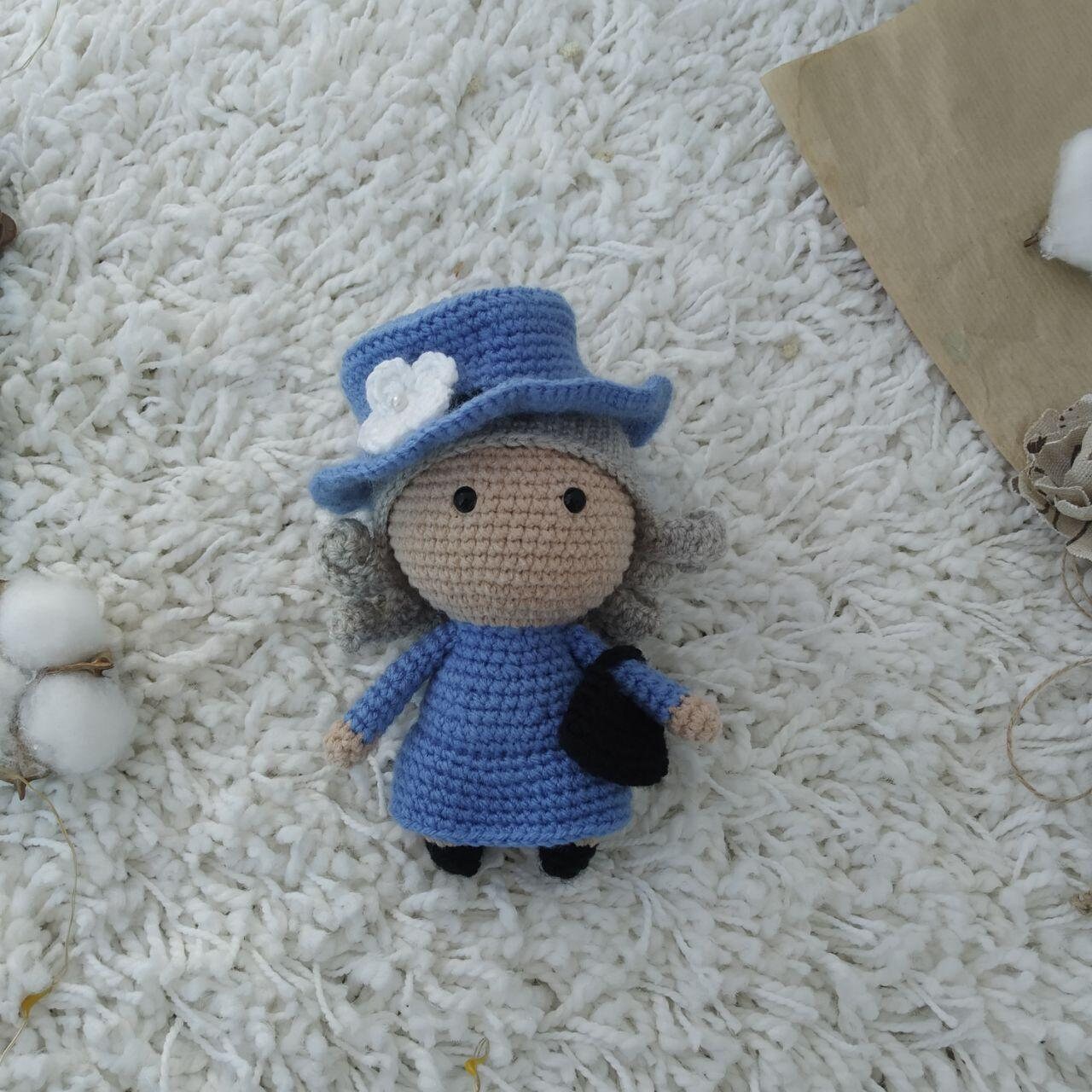 Crochet Queen Elizabeth doll pattern PDF / amigurumi doll in Etsy