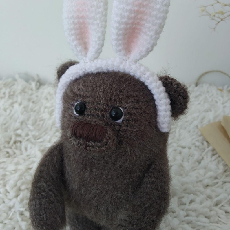 Teddy bear Amigurumi easy crochet pattern PDFzoomigurumi cute forest bear easy tutorial with easter bunny hair