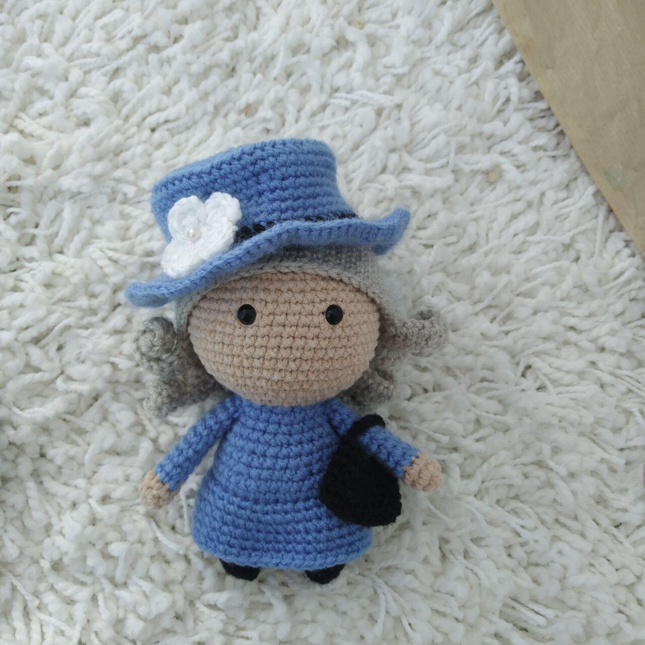 Crochet Queen Elizabeth doll pattern PDF / amigurumi doll in Etsy