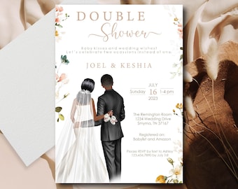 Wedding and baby hotsell shower combined invitations