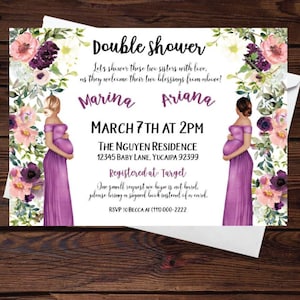Doppel-Babyparty, Duo-Babyparty, gemeinsame Babyparty einladen, Mitarbeiterparty, Freunde gemeinsame Babyparty, geschlechtsneutral, digital, individuell