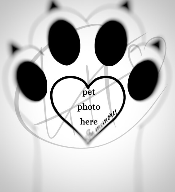Memorial Pet Paw Svg Digital Download Pet Memorial Paw Etsy
