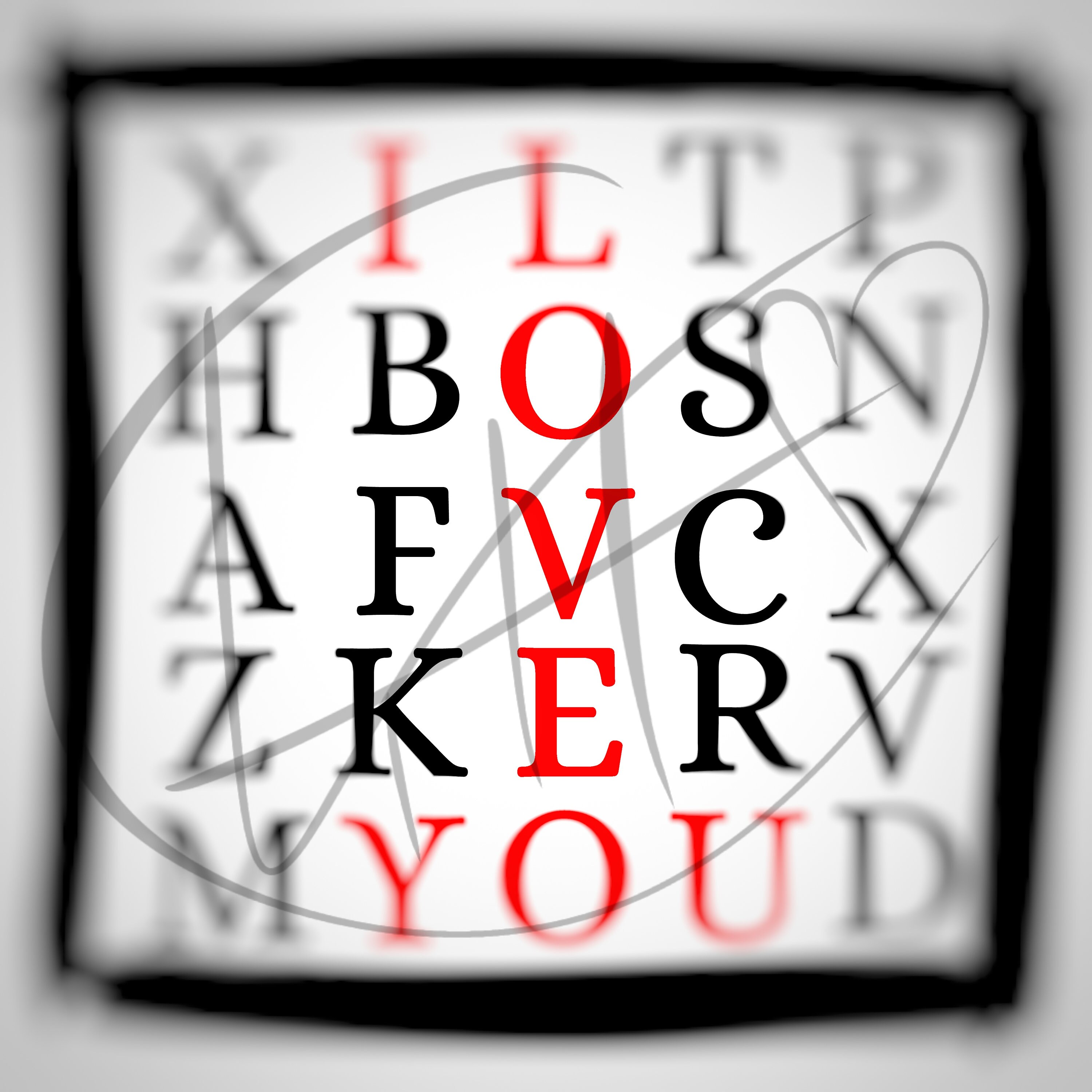 Valentine I Love You Word Search Svg Digital Download, Valentine