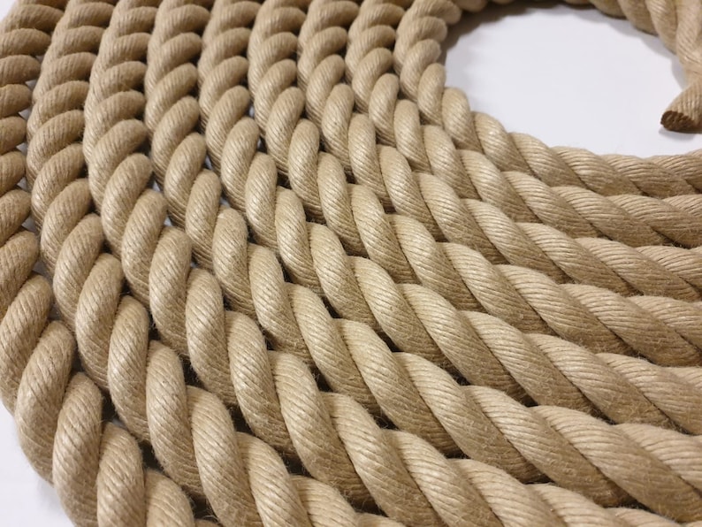 OTTULUR 50' 3strand Rope Synthetic Hemp Decking Garden Decorative Boating Rope