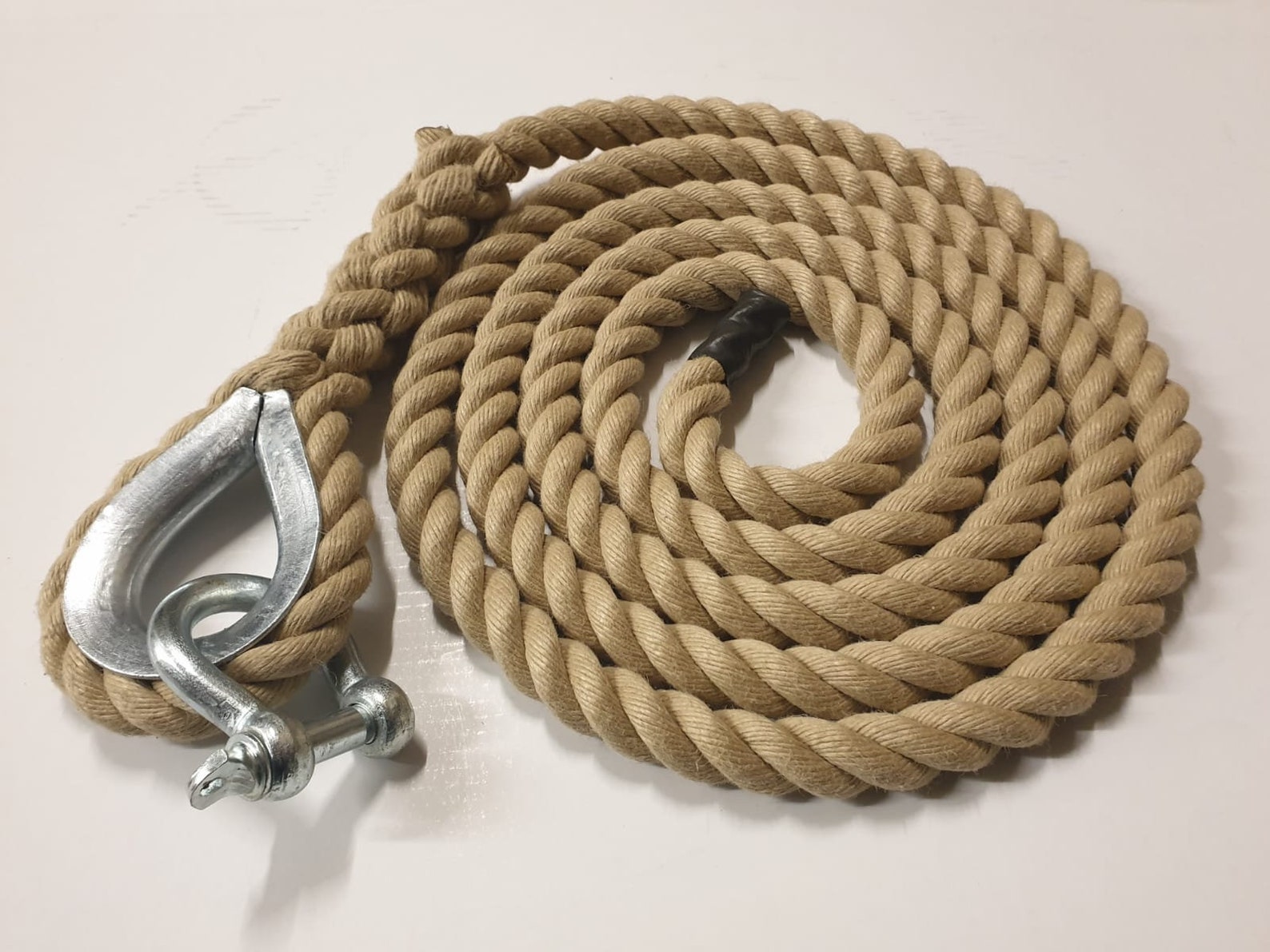 24mm Synthetic Hemp Climbing Rope With Thimble and Shackle Kids