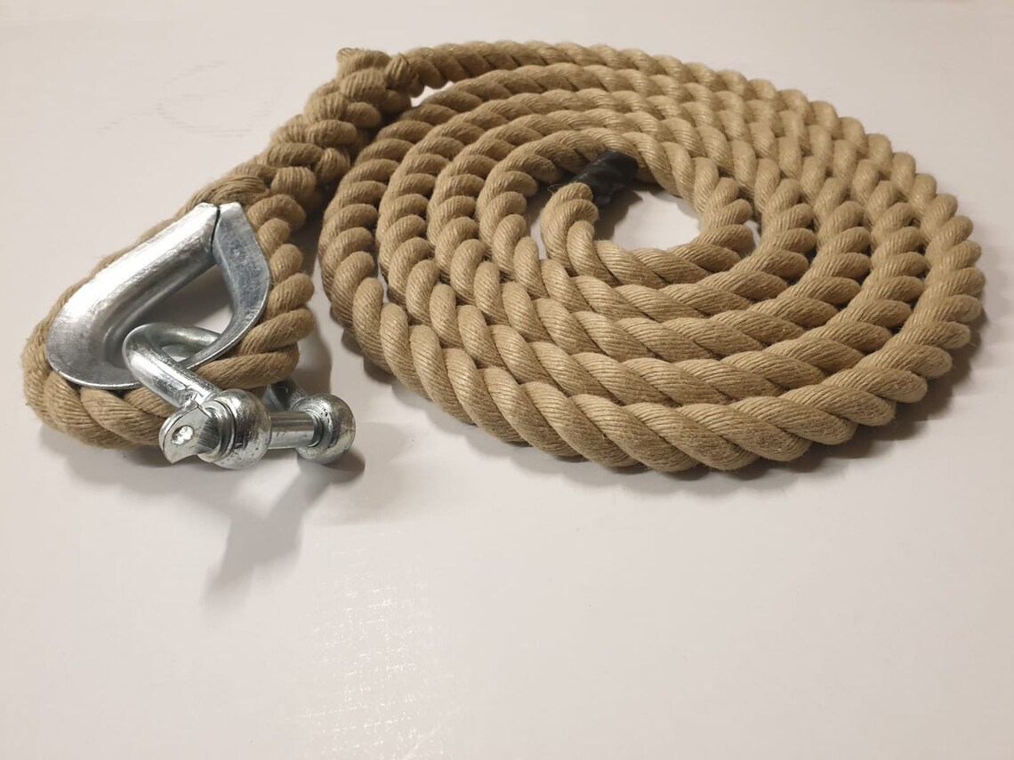 24mm Synthetic Hemp Climbing Rope With Thimble and Shackle Kids