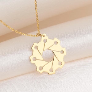 Collier steampunk engrenage en or massif 14 carats, bijoux d'ingénieur, cadeau de remise des diplômes, collier d'ingénieur en mécanique, breloque mécanique, cadeau petite amie