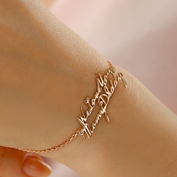Handwriting Bracelet • Custom Actual Handwriting Jewelry • Signature Bracelet • Memorial Personalized Keepsake Gift • Mother's Gift 1