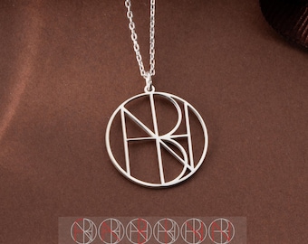 Custom Logo Name Necklace, Personalized Logo Name Necklace, Silver Hand Made Necklace, Personalized Business Logo Necklace, Gift for Mom