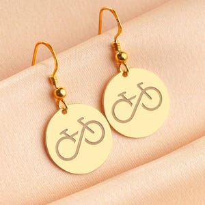 Custom Bicycle Dangle Earrings For Women, Bicycle Jewelry, Cyclist Gift, Biker Earrings, Sports Jewelry, Cycling Rider, Gift For Her