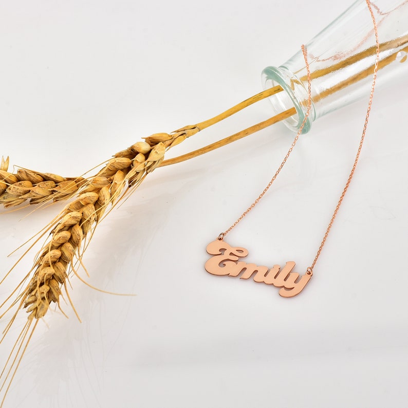 Stainless Steel Name Necklace Name Initial Nickname Etsy