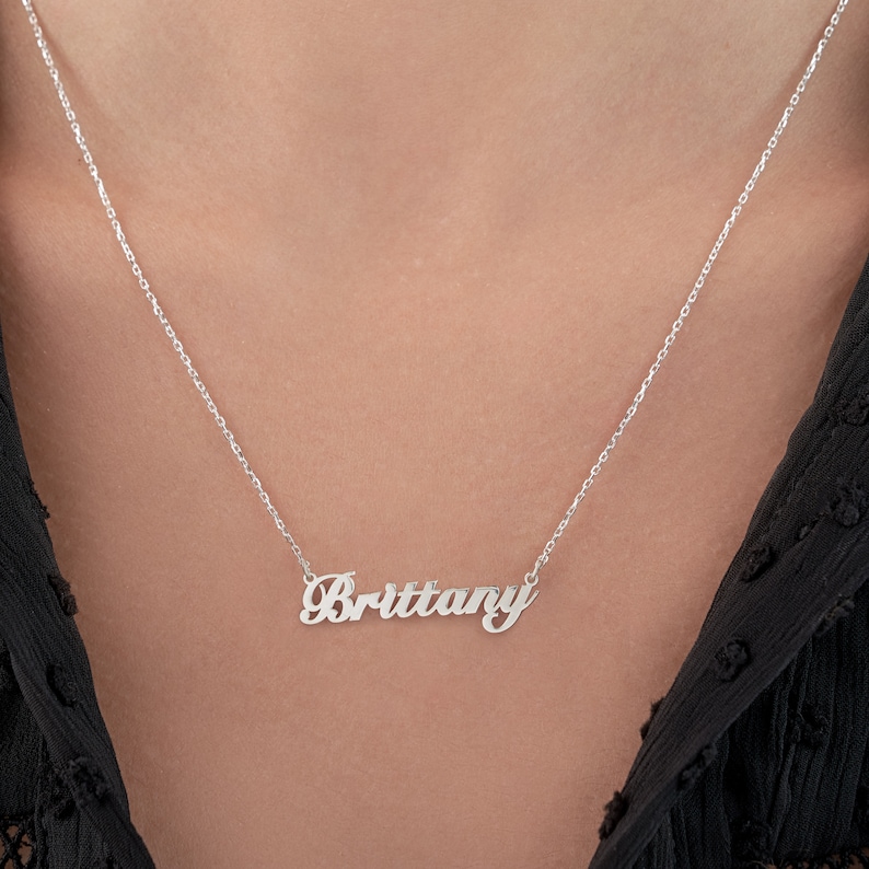 925 Sterling silver name necklace, Personalized Name Necklace, Personalized Jewelry, Name necklace, Personalized Gift, Christmas gift, MF35 image 5