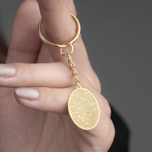 Personalized fingerprint keychain. Actual handwriting keychain. Finger keychain for dad. fingerprint keychain for lover. Gift for keychain