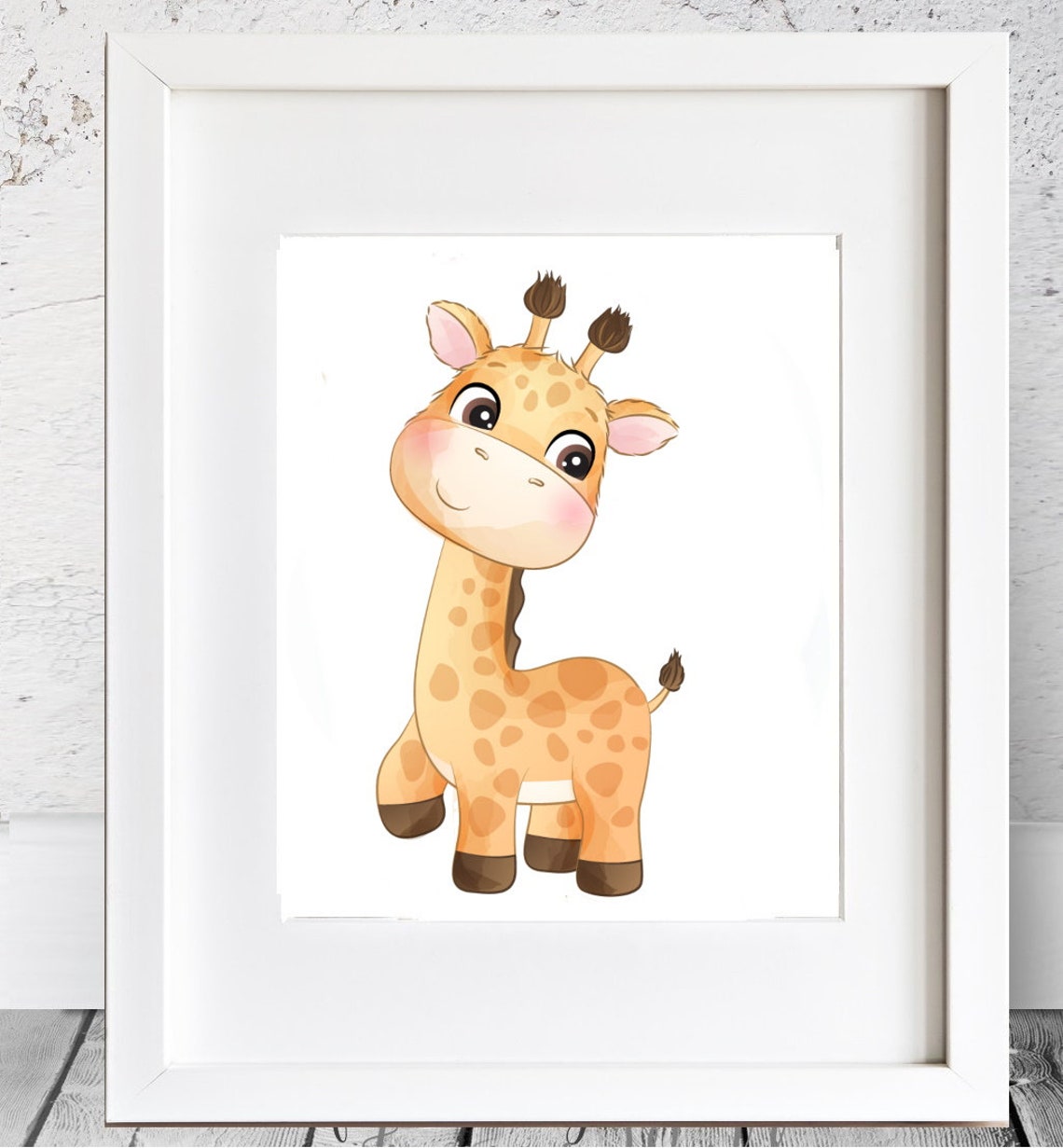 Giraffe print Giraffe Nursery Nursery Decor baby giraffe | Etsy