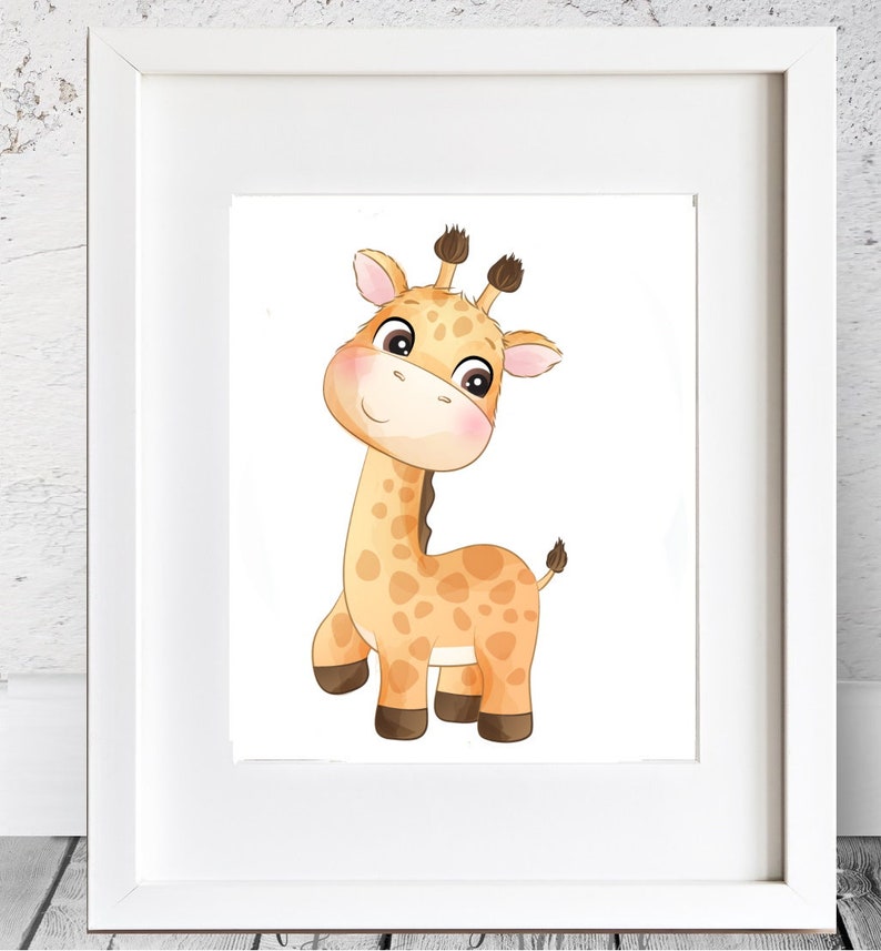 Giraffe Druck Giraffe Kindergarten Kinderzimmer Dekor Baby Etsy