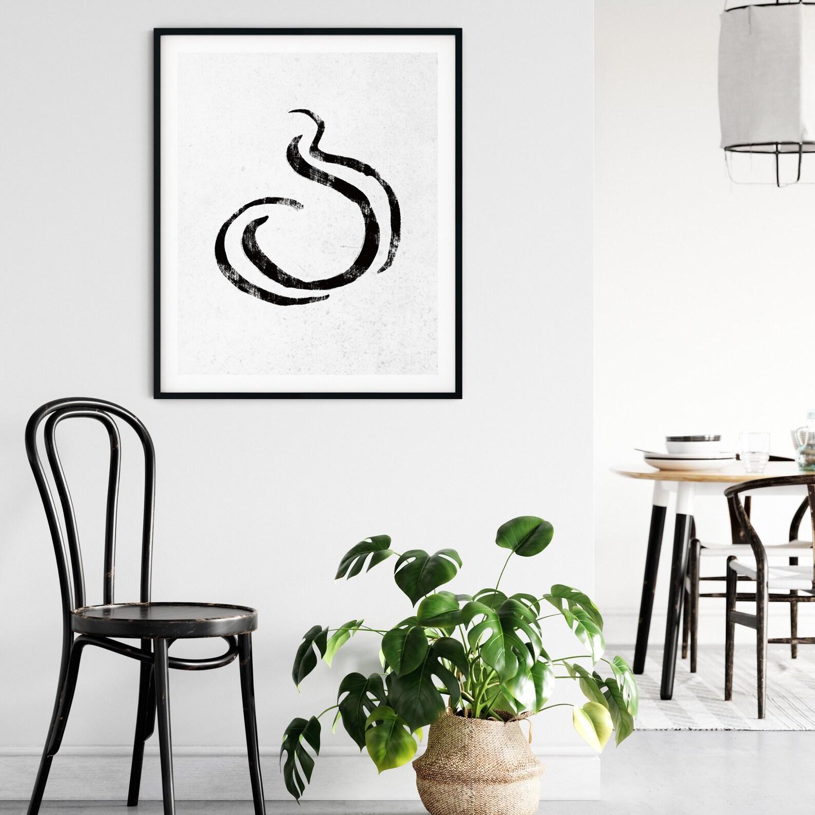 simplistic black and white art
