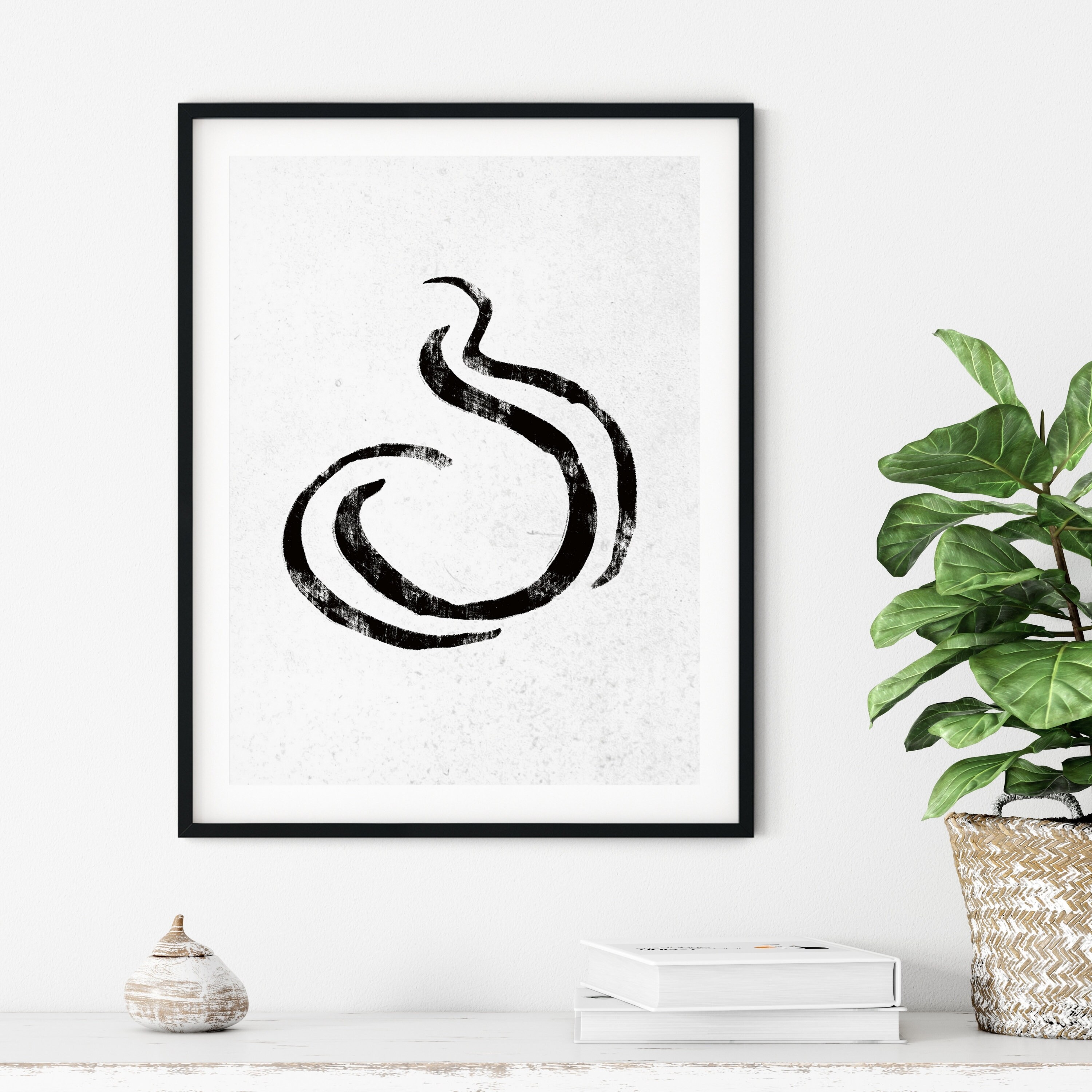 simplistic black and white art
