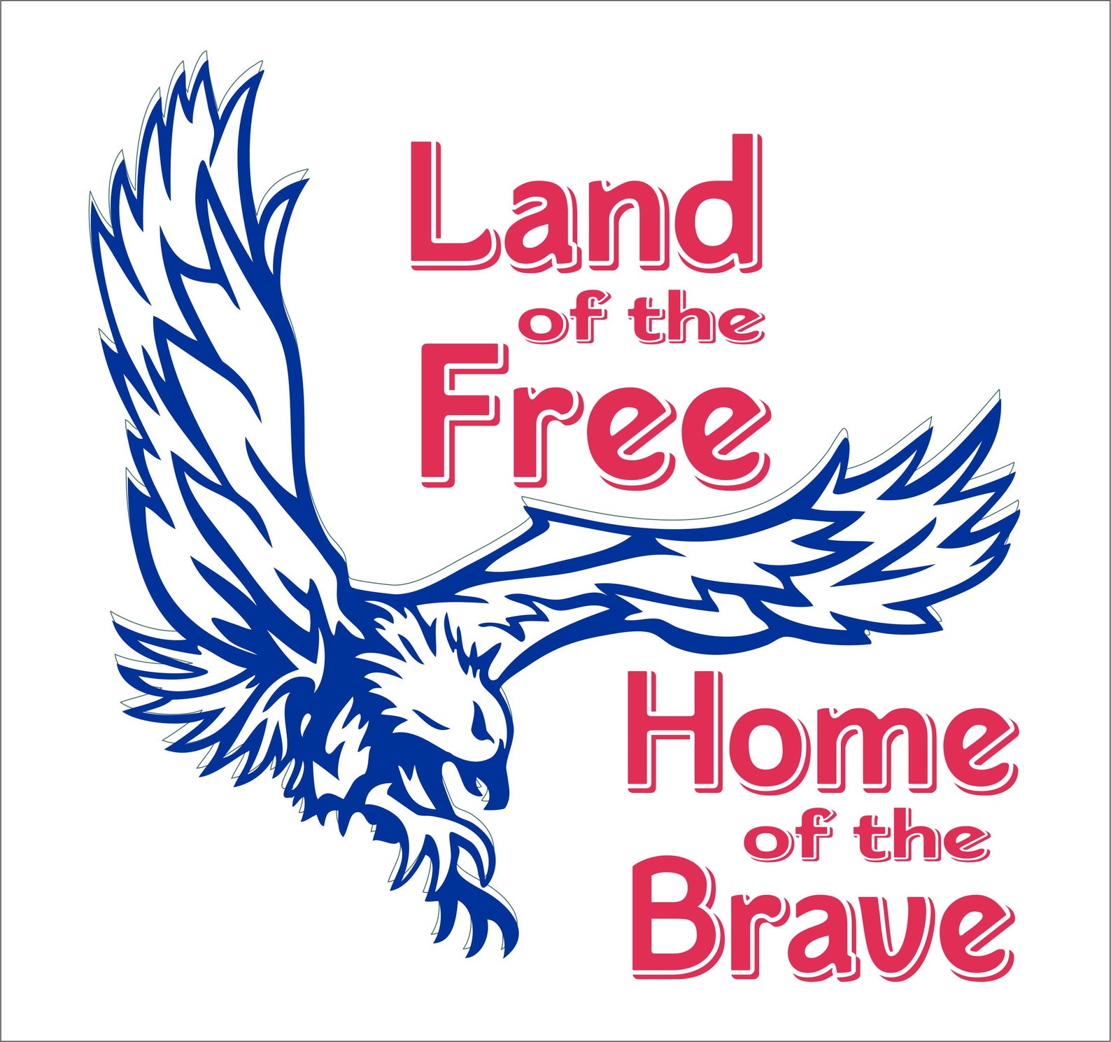 Land of the Free Home of the Brave Digital Images and Cutting Etsy
