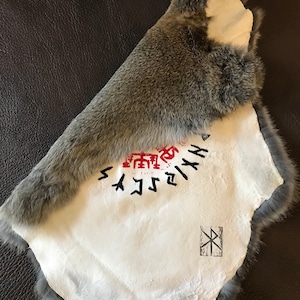 Ritual Altar Cloth With Elder Futhark and Vegvisir, Block Printed ...