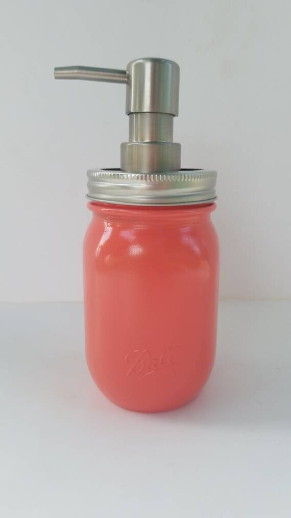 Jar Pump Soap Dispenser Modern Rustic Bathroom Kitchen Counter Etsy