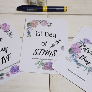 Cartes DE JALON DE FIV- Édition Hope Blooms- Cadeau de FIV- Cadeau de fertilité- Cadeau d’infertilité- Cadeau de maternité de substitution- Cadeau de TTC- Carte de FIV - Carte de TTC-