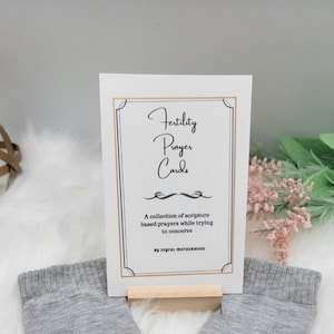 Cartes de prière pour la fertilité FIV - Cadeau TTC - Cadeau chrétien de fertilité - Journal FIV - Coffret cadeau FIV - Foi de fertilité