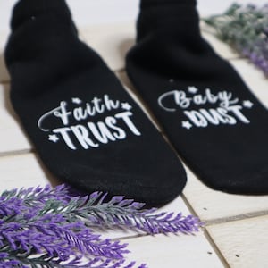 Faith IVF socks- Transfer days socks- Fertility socks- IVF gift- infertility gift-TTC gift- surrogacy gift- fet- iui