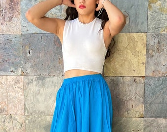 Mexican long skirt elastic waist - Embroidered skirt - Boho Handmade skirt more colors - Mexican Maxi Skirt - Traditional Long Skirt