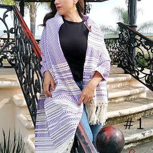 Mexican shawl traditional - Shawl poncho - mexican rebozo - Pashmina - embroidered shawl