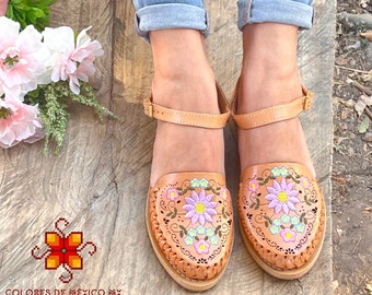 Mexican sandals - Leather Mexican Shoes - Mexican Style - leather sandals for women - Mexican Style - special - huarache