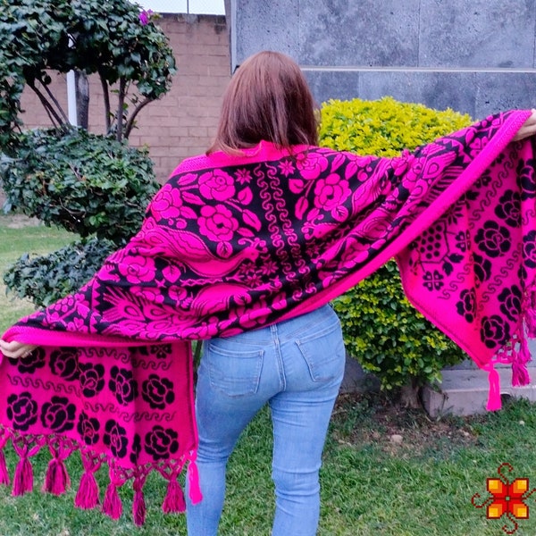 Mexican shawl traditional rebozo - shawl Pashmina - Mexican Poncho for the winter - shawl - pashmina - rebozo