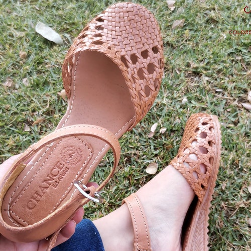 mexican woven leather sandals