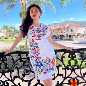 Mexikanisches Kleid handgefertigt - besticktes Kleid - traditionelles mexikanisches Kleid - mexikanisches Kleid - mexikanisches Volkskleid mehr Größen