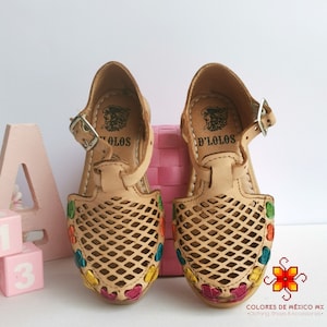 Girls sandals - Mexican shoes for girl - girls huarache sandals - leather sandals - Huaraches for babies and toddlers - handmade Shoes