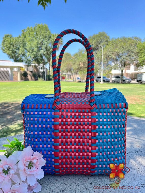 Handmade Plastic Bag Small - Handycraft Bag - Mexican Lunch Bag