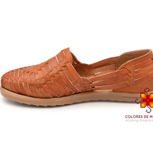 Sandales Huarache femmes, huarache mexicaine faite à la main, sandales en cuir, sandale femme confortable, chaussures mexicaines en cuir véritable image 3