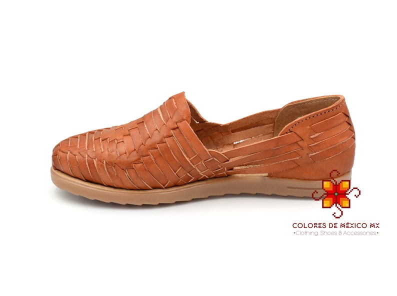 Sandales Huarache femmes, huarache mexicaine faite à la main, sandales en cuir, sandale femme confortable, chaussures mexicaines en cuir véritable image 3