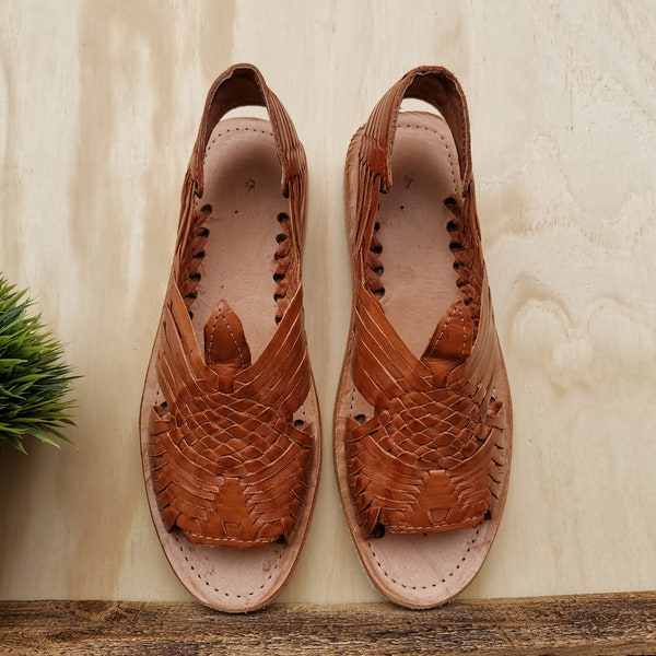 Sandales mexicaines Huarache - Sandales en cuir - Chaussures femmes - chaussures en cuir pour femmes- chaussures mexicaines - sandales mexicaines traditionnelles -Toutes tailles